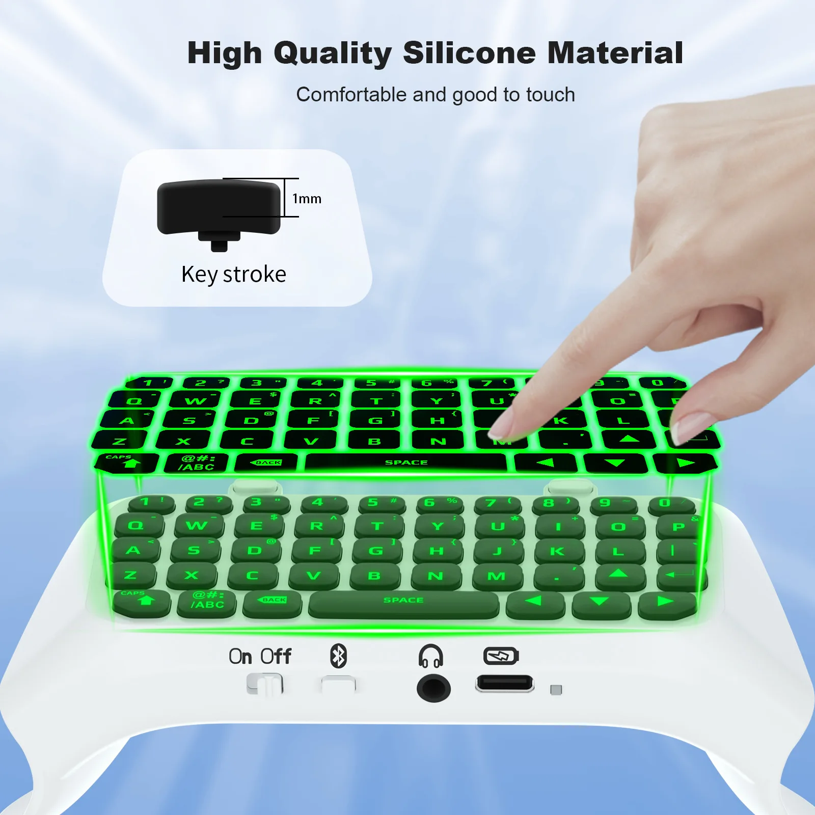 JYS-P5172 para PS5 Elite Handle sem fio Bluetooth teclado externo alto-falante interno para entrada de bate-papo de voz