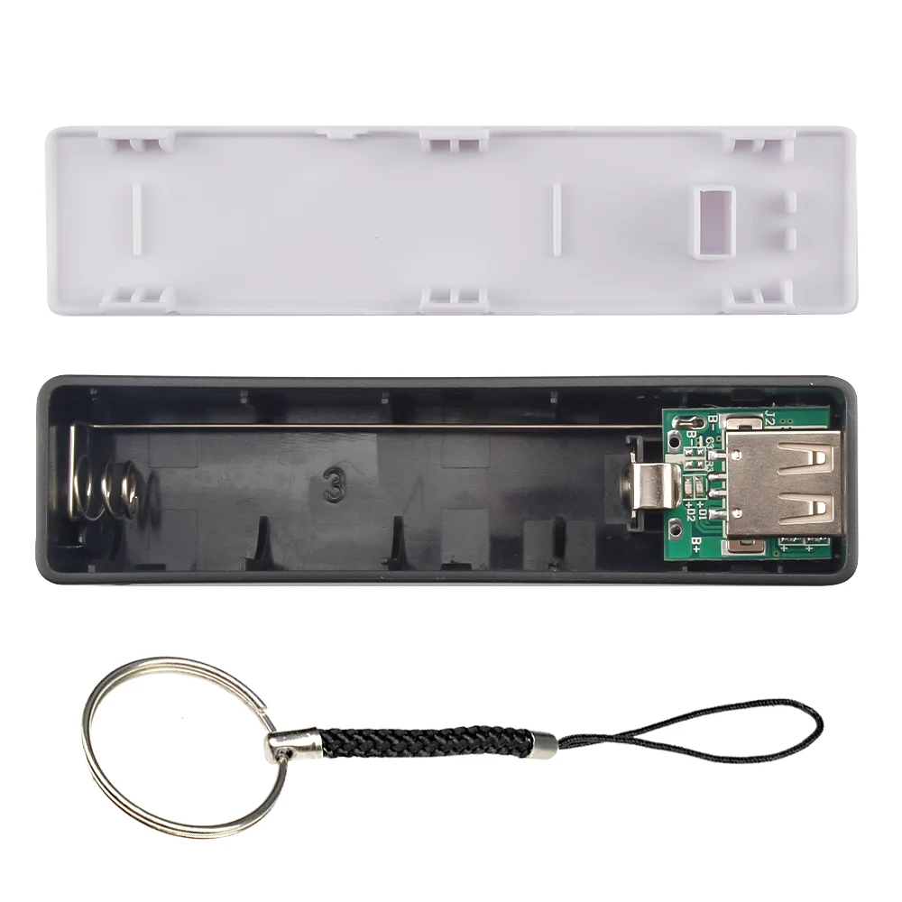 DIY USB Power Bank Case Kit 18650 Зарядное устройство для аккумулятора с брелоком Черный Белый Синий Розовый Желтый Зеленый Для Arduino