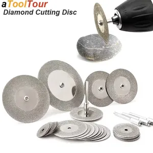 Rodas De Disco De Corte De Diamante Ferramenta Rotativa, Lâmina de Serra Circular para Mini Broca Dremel, Madeira De Corte De Mandril, Pedra, Plástico, Vidro, Azulejo 6 principais vendas desengrosso de madeiras - №3