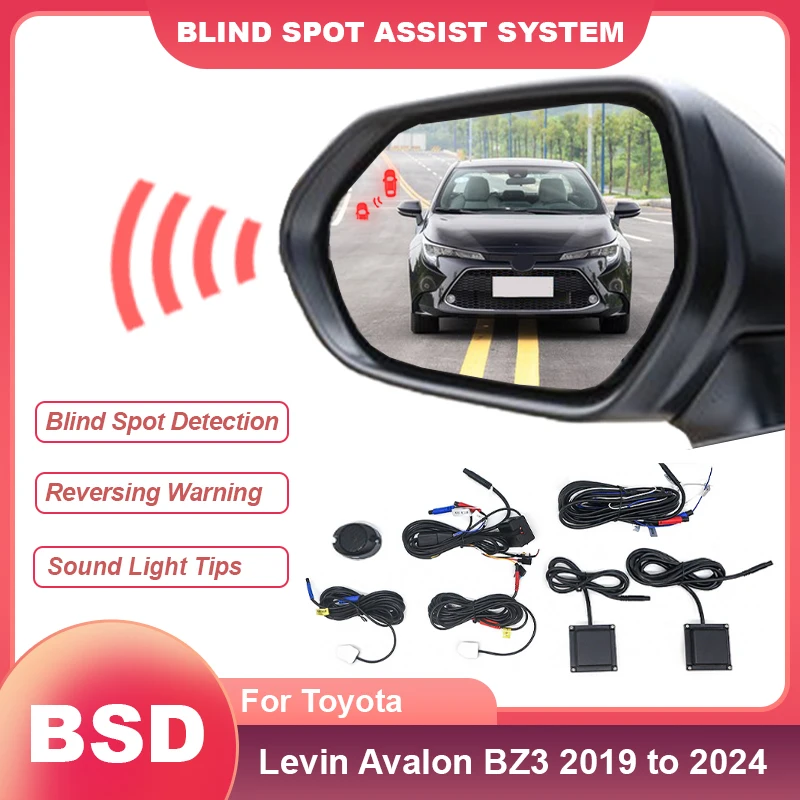 Car Mirror Blind Spot Detection System BSD BSA BSM Radar Change Lane Aided Alarm Radar For Toyota Levin Avalon BZ3 2019 to 2024