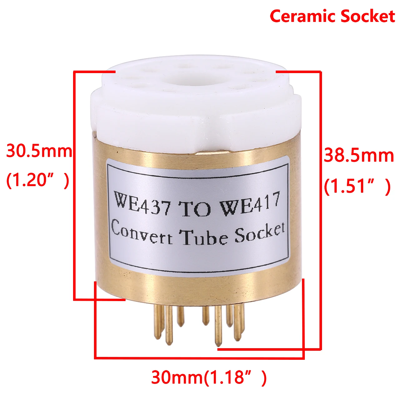 1 шт., трубка WE437 в WE417 (нижняя), 9-контактная трубка, самодельный усилитель звука, вакуумная трубка, переходник, розетка, адаптер