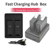 For Insta 360 Ace Pro Battery Charger Box Fast Charging Hub Charging Box For Insta360 Ace Action Camera Batteries Accessories
