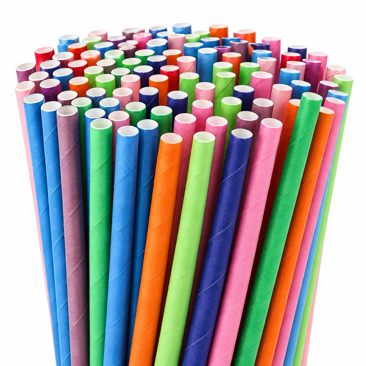 25/50/100PCS Assorted Color Paper Straws Disposable Straws Drinking Straws Party Decoration Supplies for Wedding Birthday Events