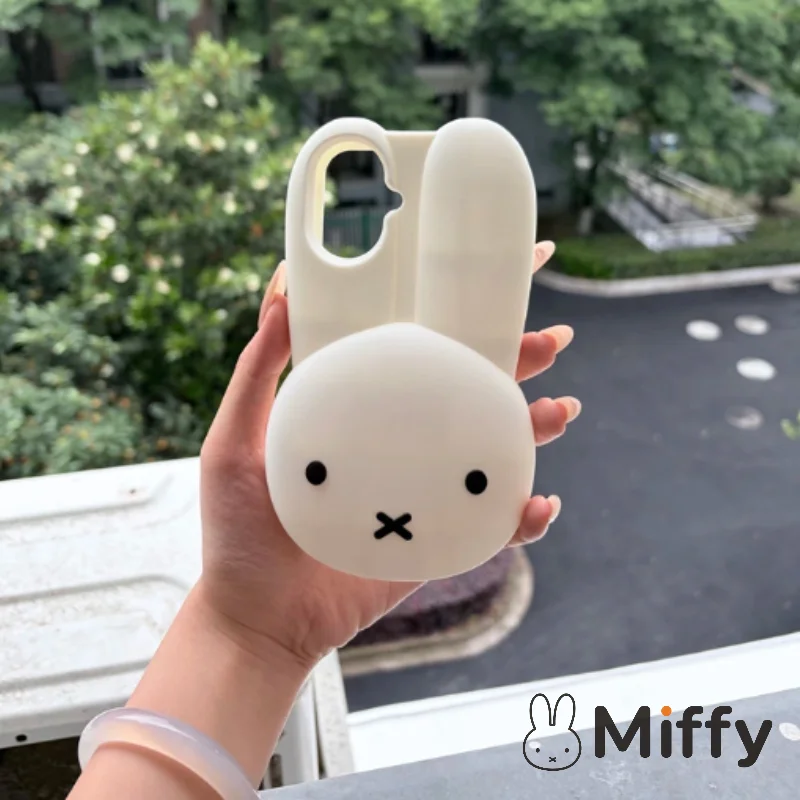 Cute Miffy Phone Case for IPhone 17 Pro Max 16 15 14 13 Cute Cartoon Character Pattern Protective Back Cover Mobile Shell Design