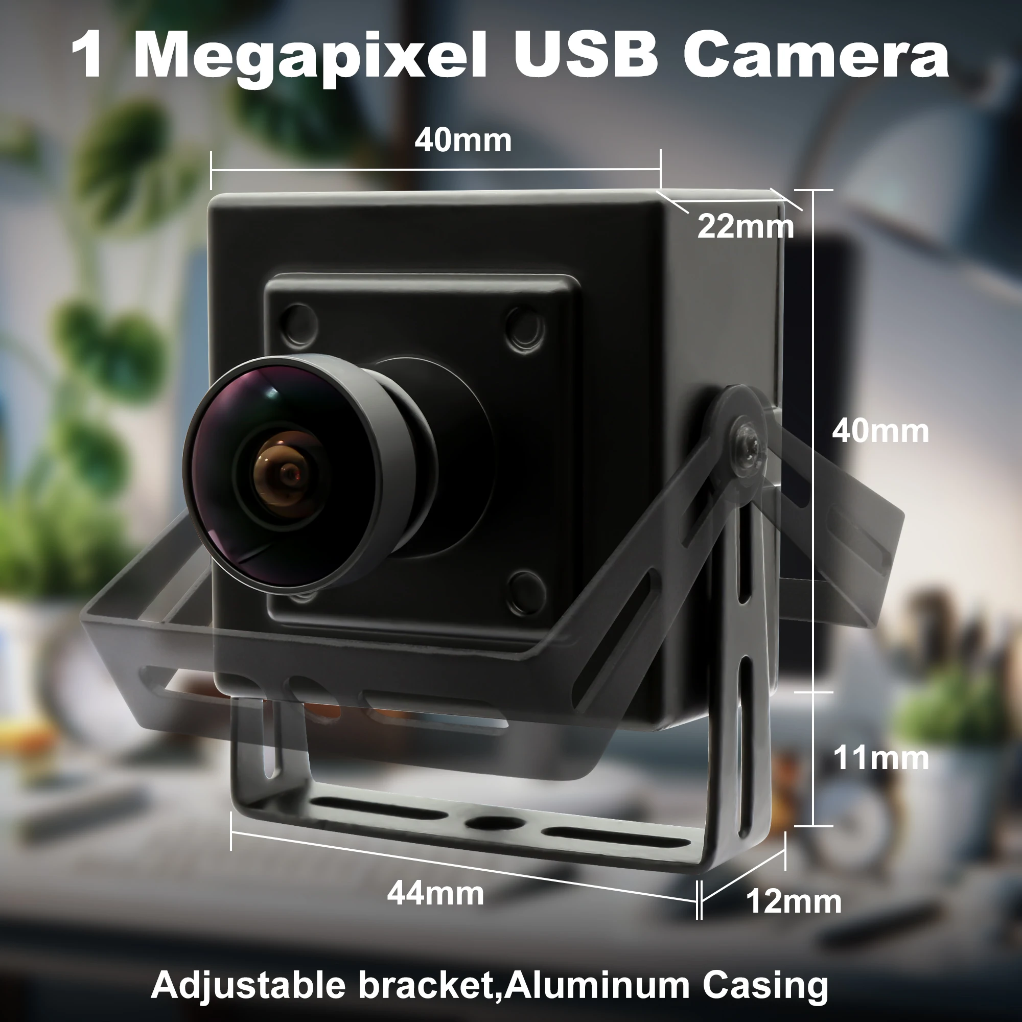 ELP 720P 30fps Fisheye USB Camera HD Webcam with Metal Case for Linux Raspberry PI Windows Mac