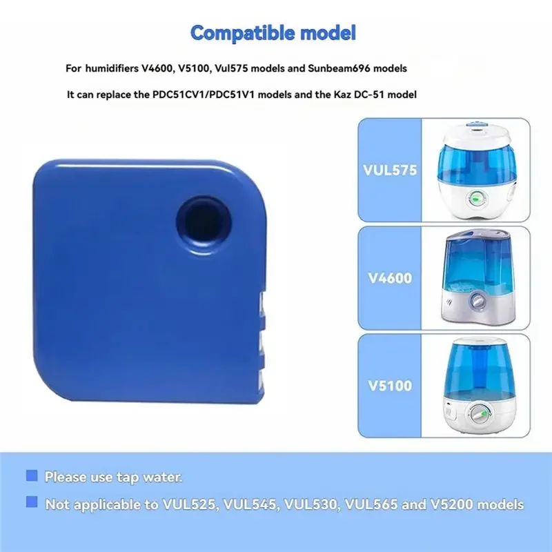 A67Z Works To Collect White Dust PDC51V1 Cartridge For Vick Humidifier Models V4600, V5100, VUL575-Demineralization Replacement
