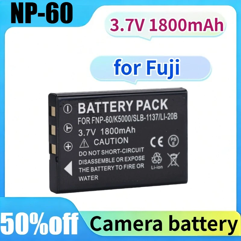 

NP-60 for Fuji FNP60 F601 ZOOM for FinePix 50i F410 F401 M603 3.7V 1800mAh Camera Battery