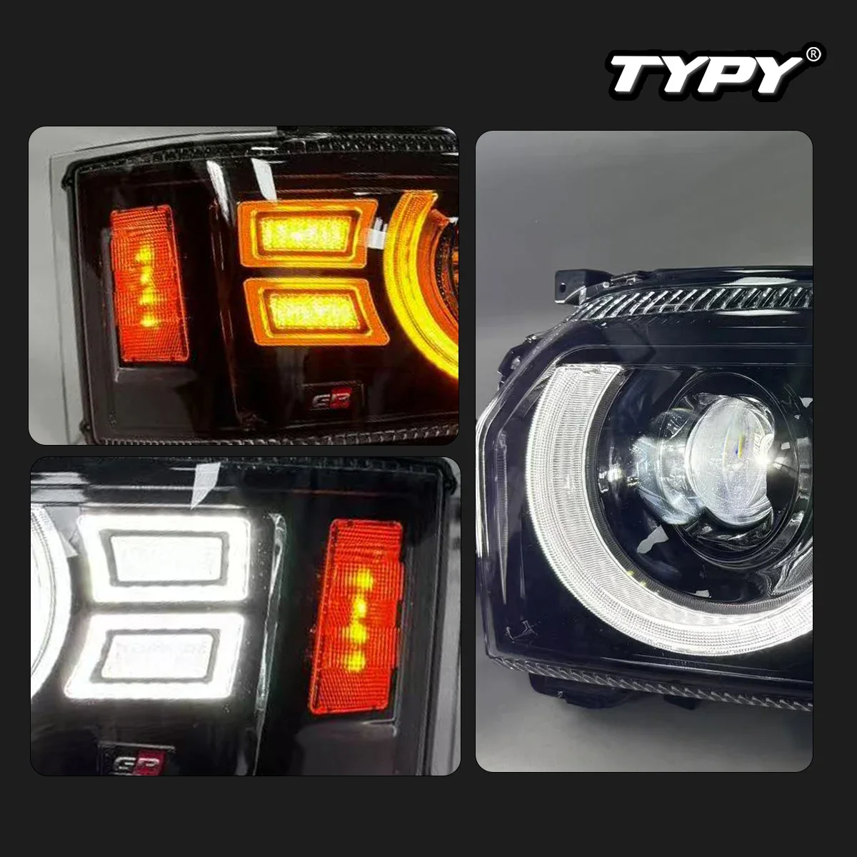 

Автомобильная фара TYPY для Toyota Hiace 2014-2019, обновленная, модифицированная для нового DRL, динамический указатель поворота, светодиодная фара, автоаксессуары