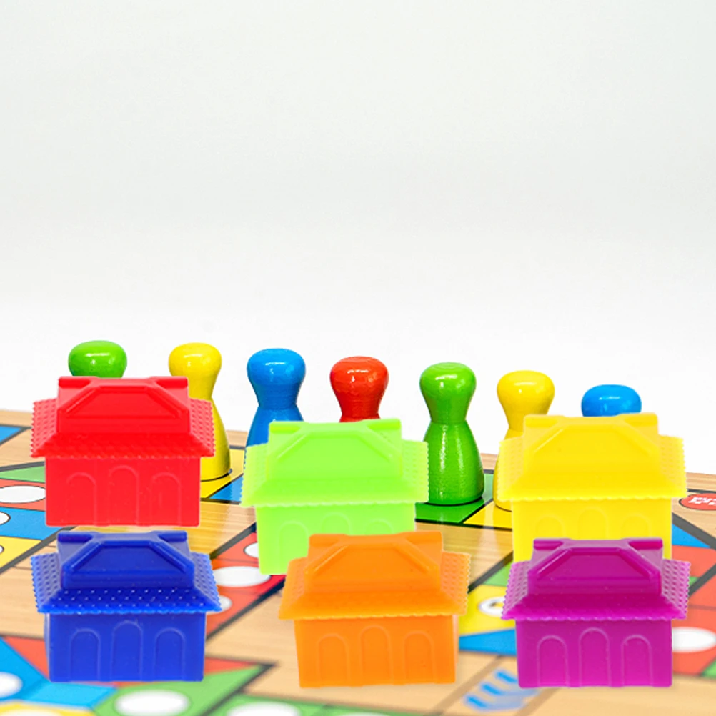 

120pcs Pieces For Board Games Plastic House Shape Chess Replacement Accessories Board Game House Piece Plastic Chess Pieces Game