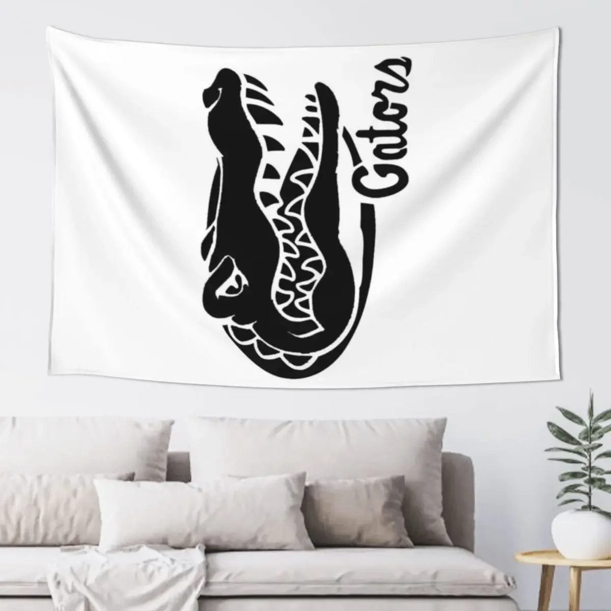 

Gator bait crocodile and elegator black and white Tapestry Home Decorations Funny Wall Hanging Decor Tapestry