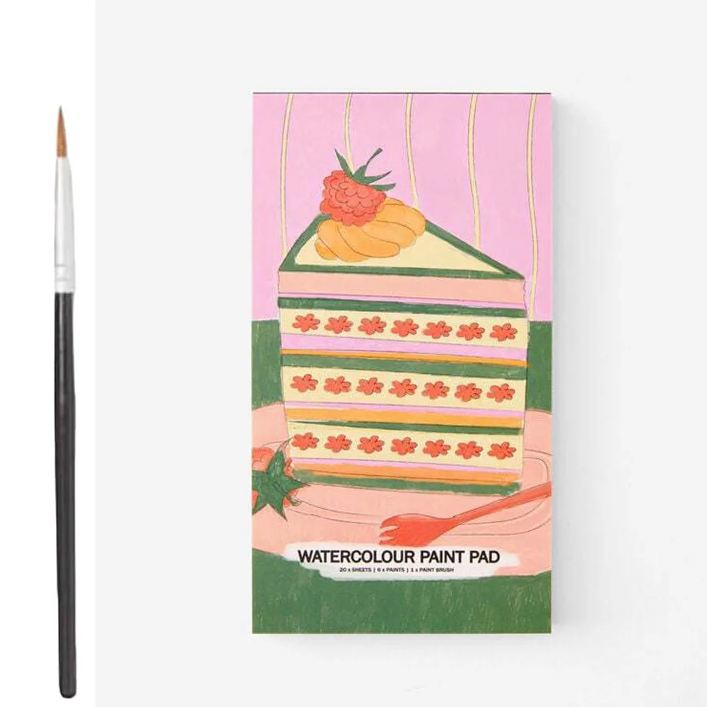 

С ручкой, блокнот для акварельных красок, дорожная акварельная палитра, кисть для рисования, набор акварельных книг, прочная акварельная палитра