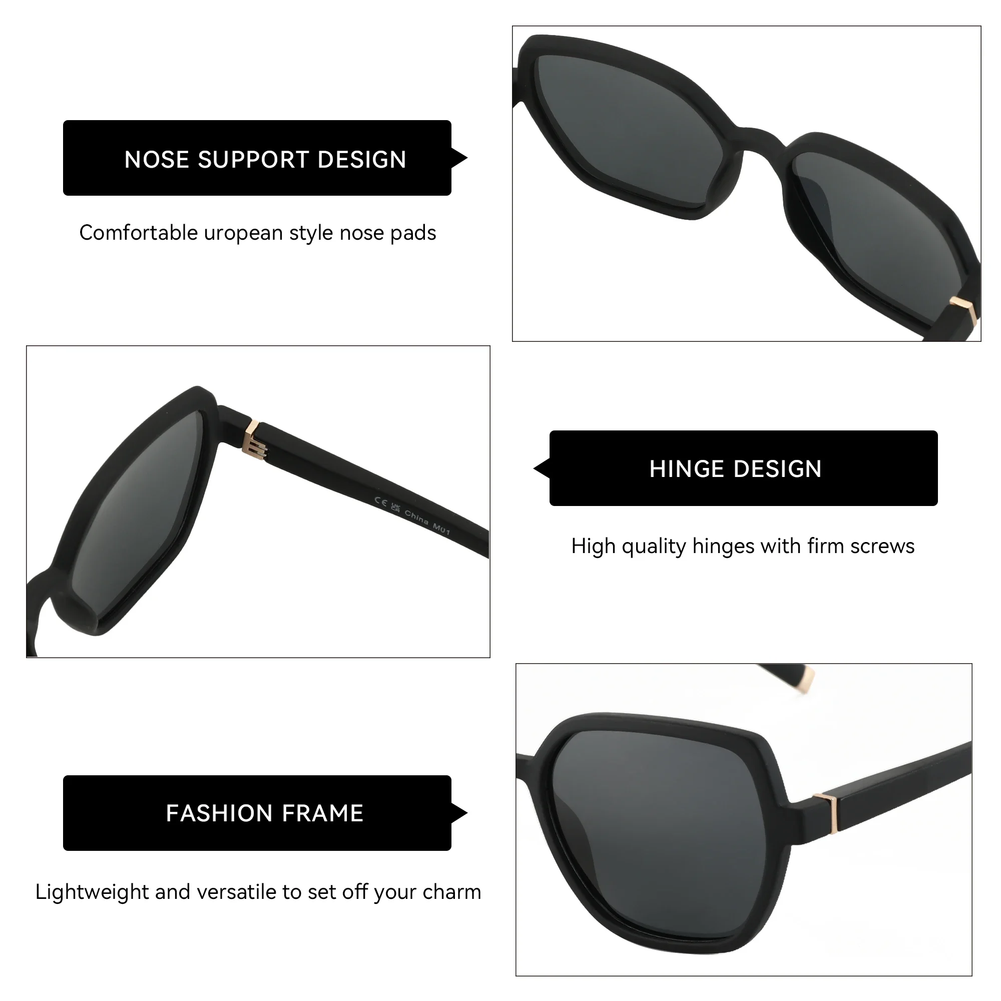ZENOTTIC Hexagon Polarized Sunglasses Women UV400 Protection Butterfly Shade Ladies Square Sun Glasses ZS2226