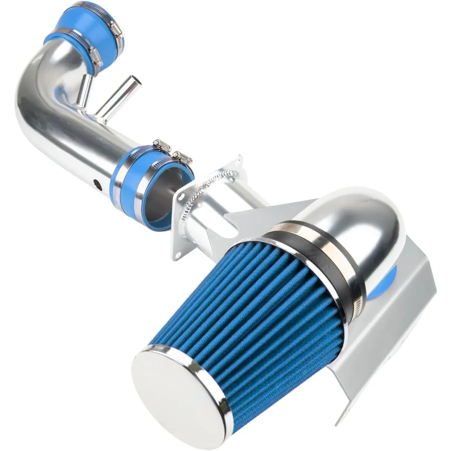 High-Performance 3.5" Cold Air Intake Kit System Designed for  Mustang Models from 1996 to 2004 with V8 4.6L Engine Enhances Eng