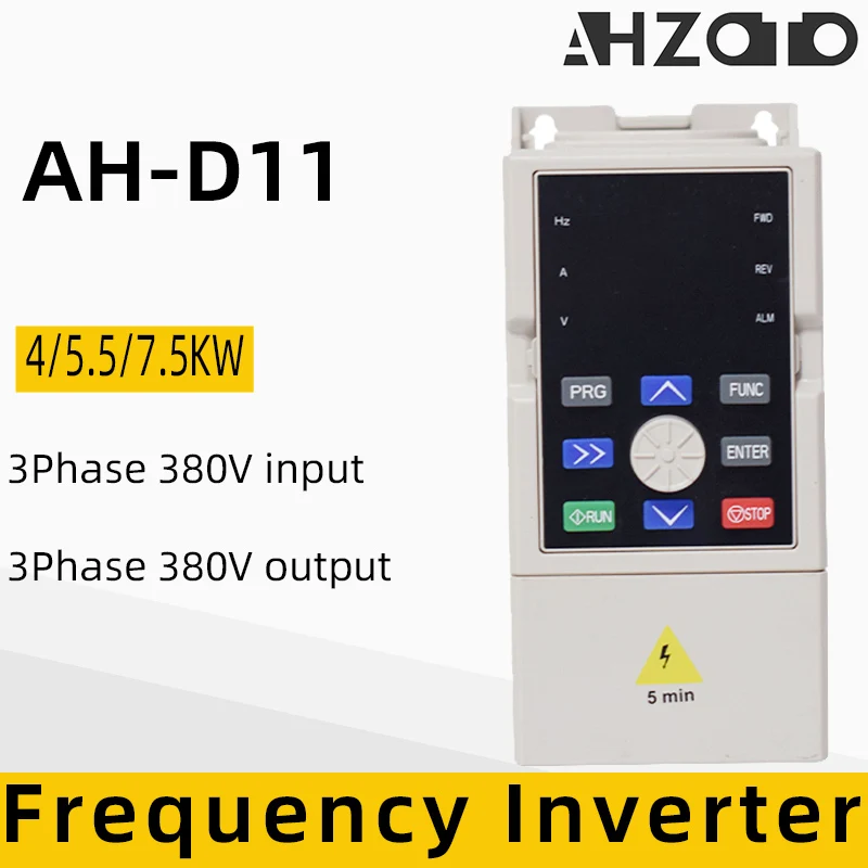 

4KW 5.5KW 7.5KW VFD AHD11 Frequency Converter For Motor 3 Phase 380V Input and Output AC Drive VFD Frequency Inverter