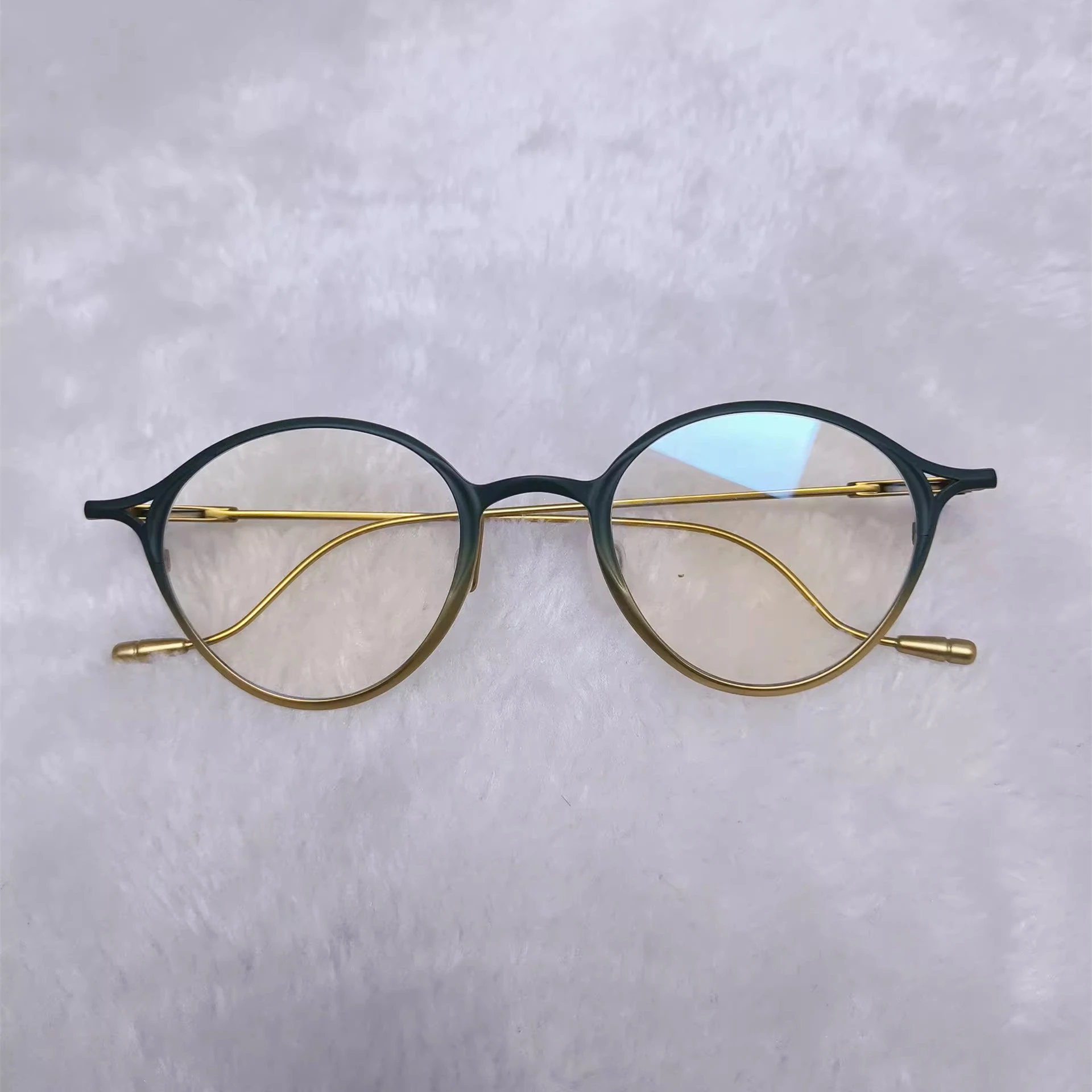 

Pure Titanium Retro Round Men's Eyewear Ultralight Vintage Circle Eyeglasses for Women Handmade Trendy Glasses Frames Male