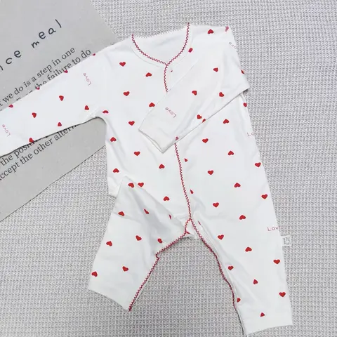 소녀 소년을위한 아기 Rompers 긴 소매 사랑 인쇄 아기를위한 100% 코튼 신생아 복장 잠옷 Loungewear 침대 세트 Best5 소녀 소년을위한 아기 Rompers 긴 소매 사랑 인쇄 아기를위한 100% 코튼 신생아 복장 잠옷 Loungewear 침대 세트 Best5