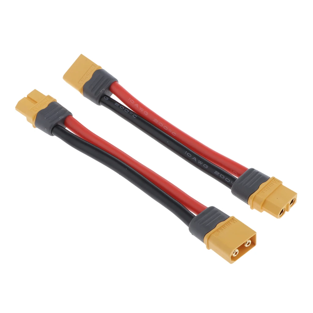 XT60 Plug Extension Wire Cable Flexible Silica Gel Adapter for RC Battery Charger FPV Drone Power Connection