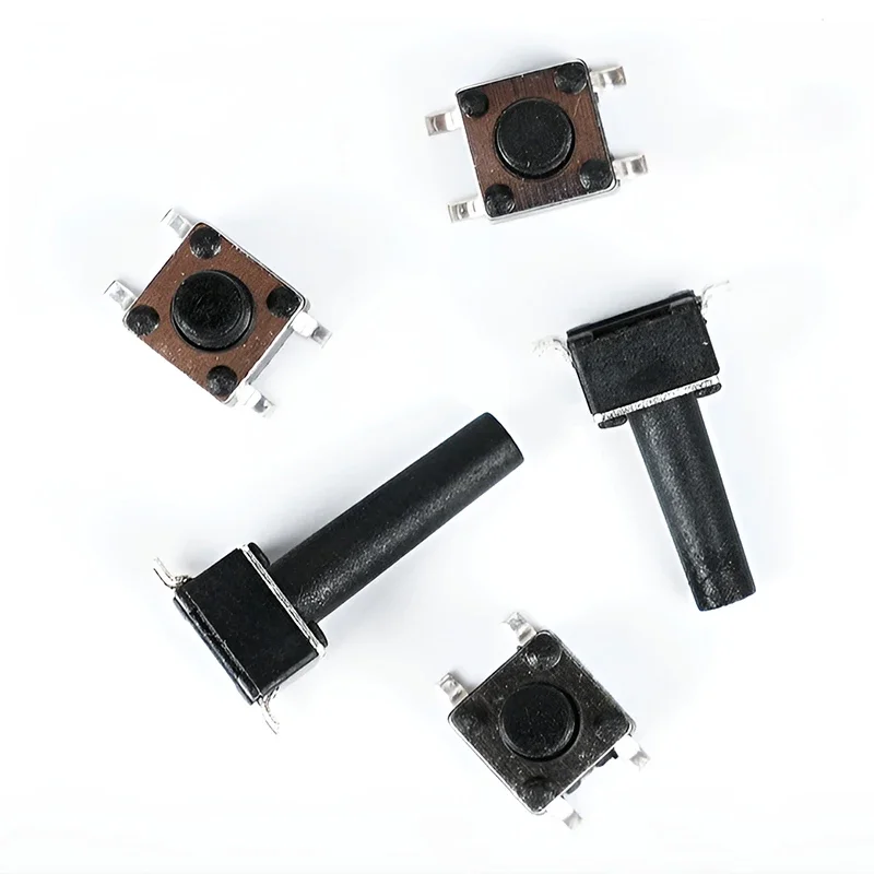 50 Stück 4,5x4,5 SMD Selbstrückstellender Mini-Mikro-Drucktastenschalter 4,5*4,5*4,3MM DC 12V 50mA Patch-Typ 4-Pin Kleiner Takt-Schalter – Detail 3