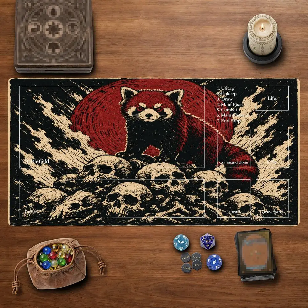 The gathering Magic Card Game MTG Playmat 350*600MM Computer Office Mousepad Raccoon Non-slip for TCG Trading Card Desk Mats