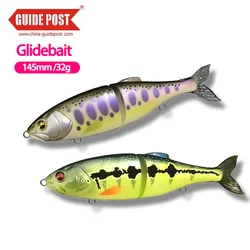 GUIDE POST ZUNNV-Cebo duro Artificial con cola blanda, 145mm, 32g, movimiento en forma de S