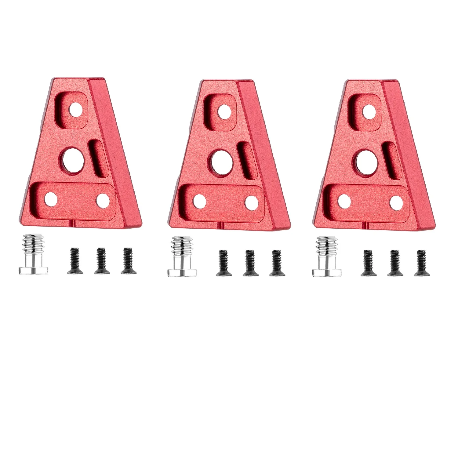 FOMITO V Mount Battery Plate Red 3pcs , V-Lock Mount Battery Plate with M3 1/4 Screw