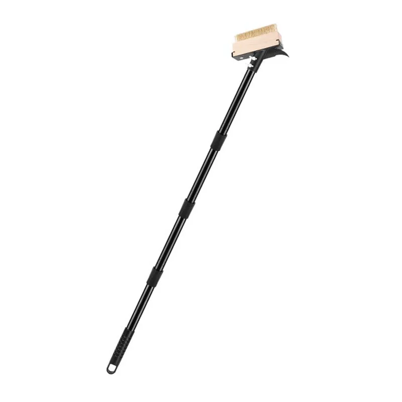 Long Handle Wire Brush Set With Replacement Heads Brass Bristle Sickle For Outdoor Patio Gap Cleaning Garden Weeding Tool 2.0m