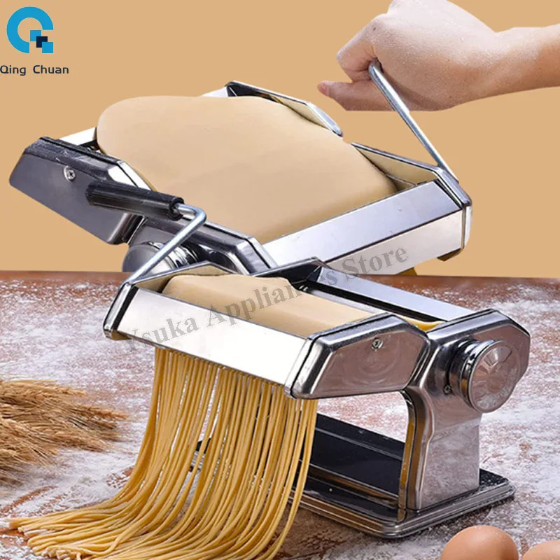 Máquina para hacer fideos, máquina para hacer Pasta, máquina para hacer Pasta fresca de acero inoxidable para hacer espaguetis, cortador de Pasta