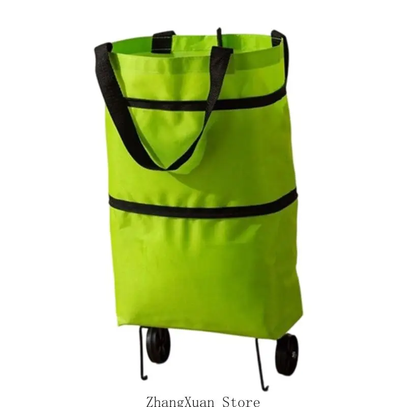 Rolltasche mit großem Fassungsvermögen, faltbare Einkaufswagenträger mit Rollenunterstützung für Marktausflüge und – Detail 7