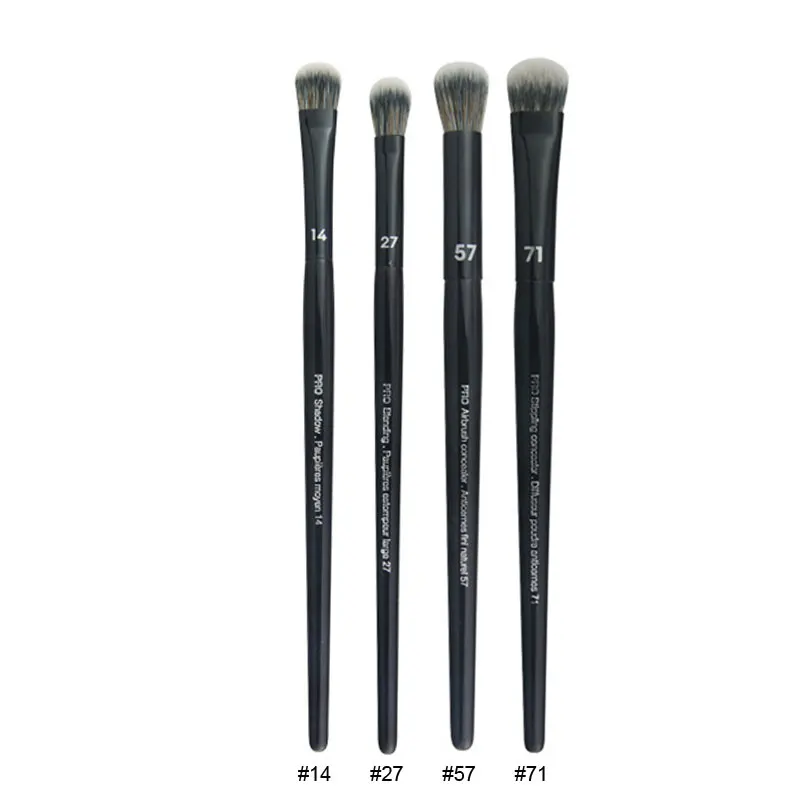 4pcs/set Pro Black Eye Shadow Makeup Brushes Lip Brow Precision Concealer Blending Synthetic hair Smudge Highlight Make Up Brush