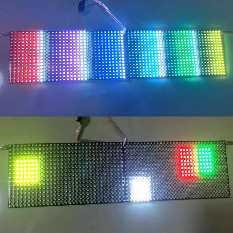 Ws2812 kolorowy ekran LED kolor RGB matryca punktowa 16*32 dot matrix SPI protokół 2020 małe koraliki świetlne