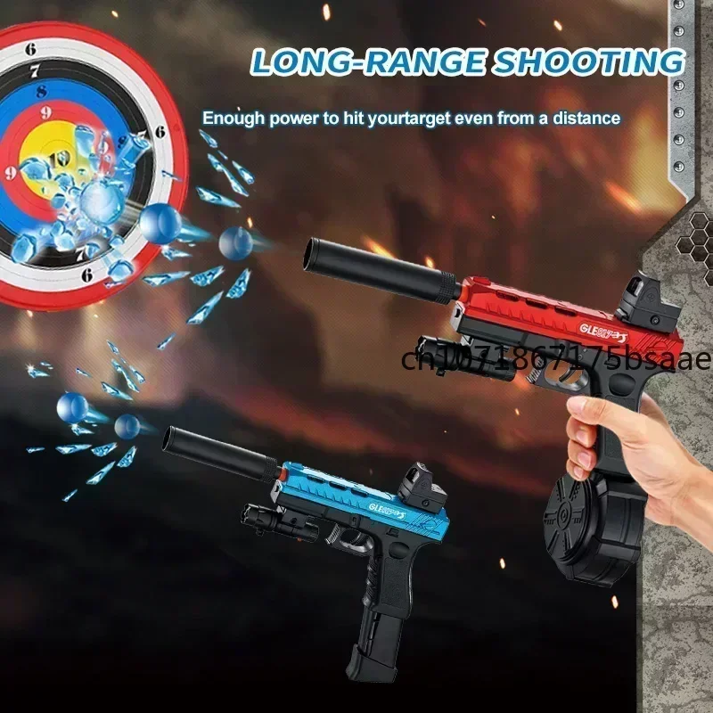 JM-X2 GI0ck G17 G18 Guns Blasters Water Ball Gun Distributeur automatique avec Gel Bullet Gun Accessoires Jouets de tir en plein air