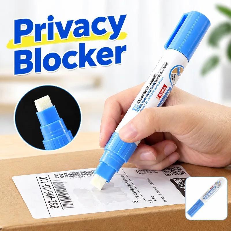 Thermal Paper Eraser Pen, Express Privacy Smearing Tool, Quick-dry Cover Handwriting, Hide Phone Number, Traceless Redacting