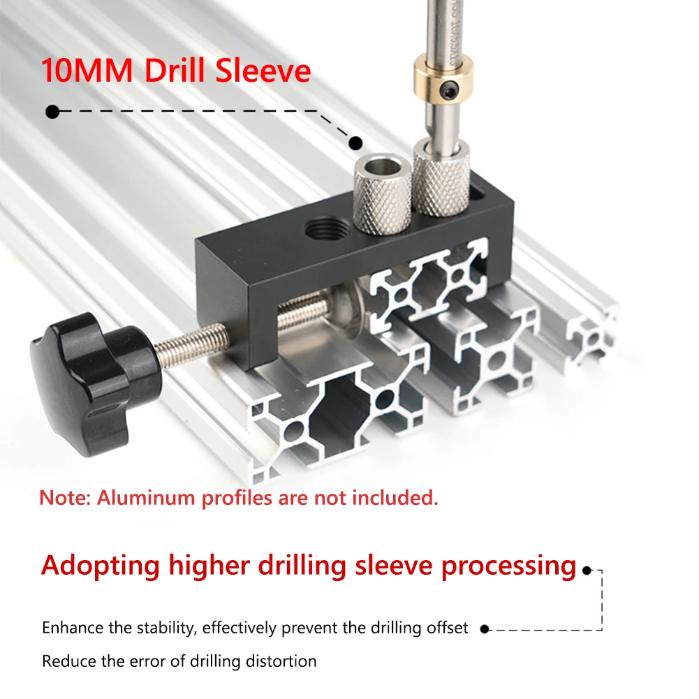 Punching Auxiliary Tool Aluminum Alloy Aluminum Profile Drill Guide Punch Locator Multi-Function Accurate Drilling Accessories
