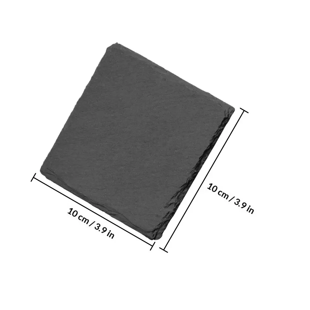 Natural Stone Coasters Set of 3 – Heat-Resistant, Non-Slip Cup Mats for Home, Office & Party – Vintage Style 2