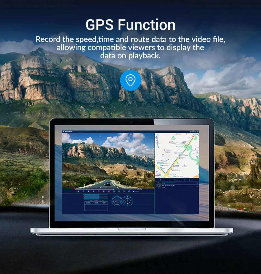 Hide Style Two Channels Dashcam 4k Dvr Video Recorder With Parking Mode