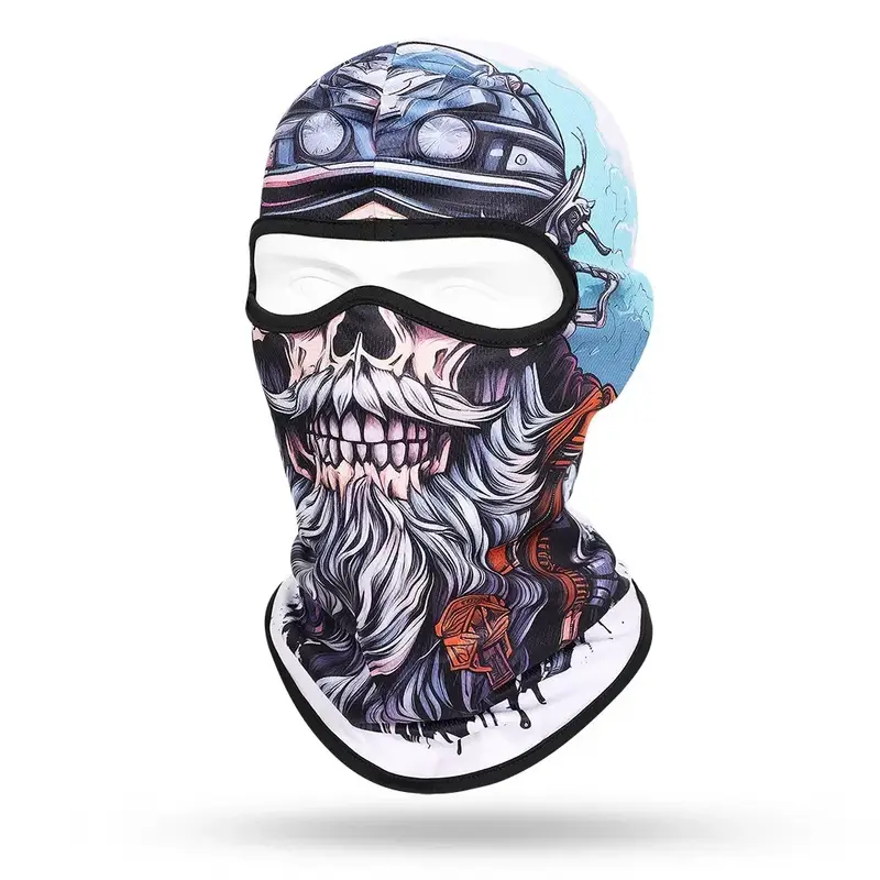 Quick-dry Motorcycle Balaclava Beard Old Men Full Face Cap Biker Skull Masks Motorbike Helmet Hat Cycling Neck Face Protection - Image 10