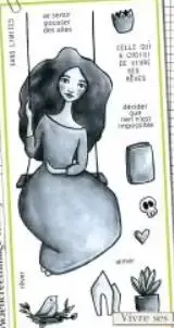 French Girl Clear Stamp Seal For DIY Scrapbooking Album Decorative Clear Stamp  A8004