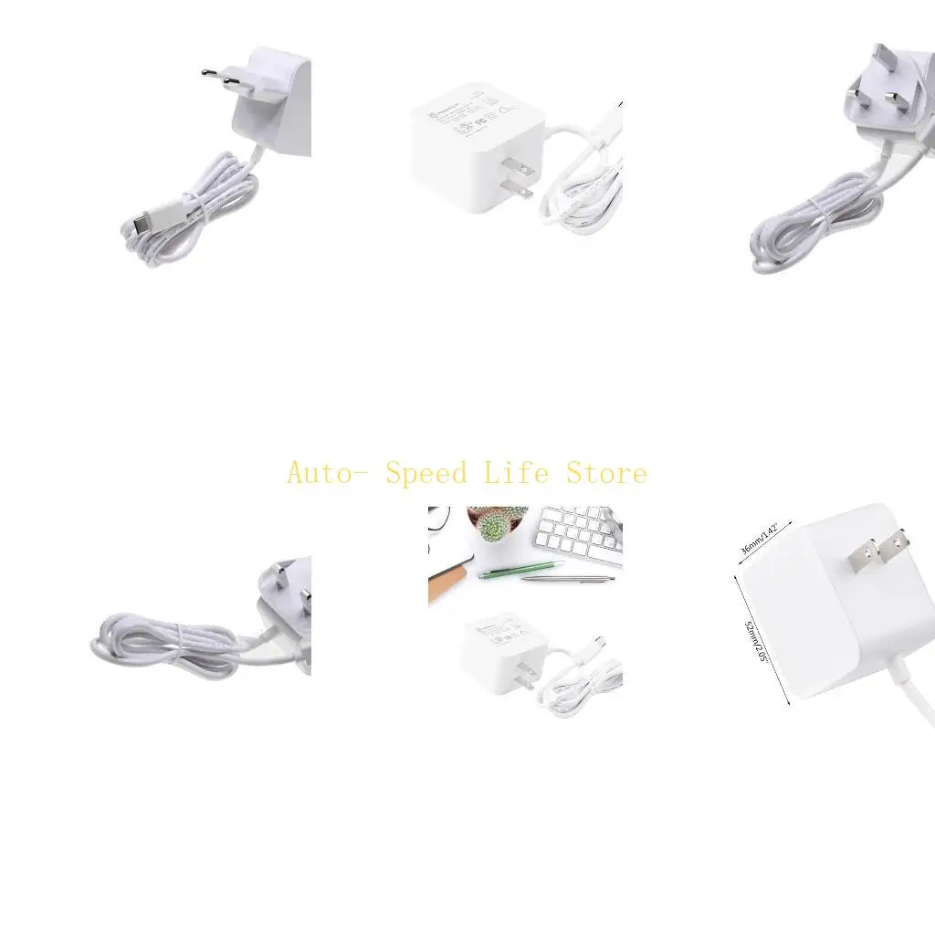 02DA For RPi 5 Power Supply USB Type-C 5A 27W 120cm Cable 100-240V US UK EU Plug