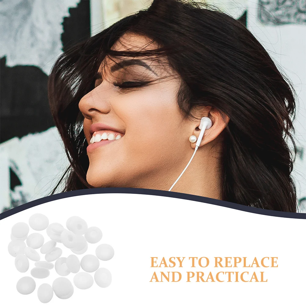 100 Uds. Cojines suaves para auriculares, almohadillas redondas de esponja, Mini esponjas, fundas de repuesto para auriculares, mejoran la escucha