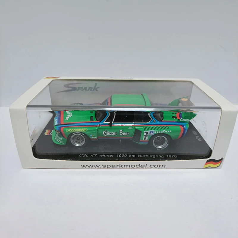

Spark 1/43 CSL Winner Nurburgring 1976 Resin Simulation Car Model Static Collection Decorated Holiday Gifts Toys