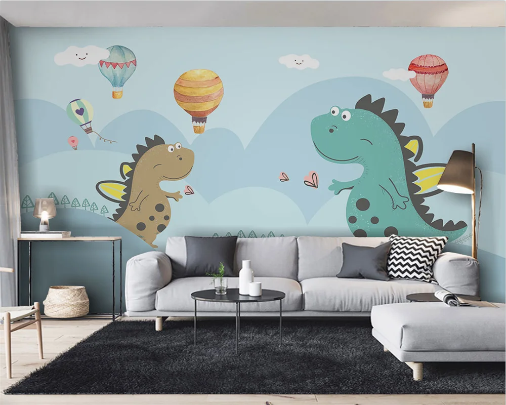 beibehang Customized modern new papel de paredepapier peint  dinosaur children's room three-dimensional background wallpaper