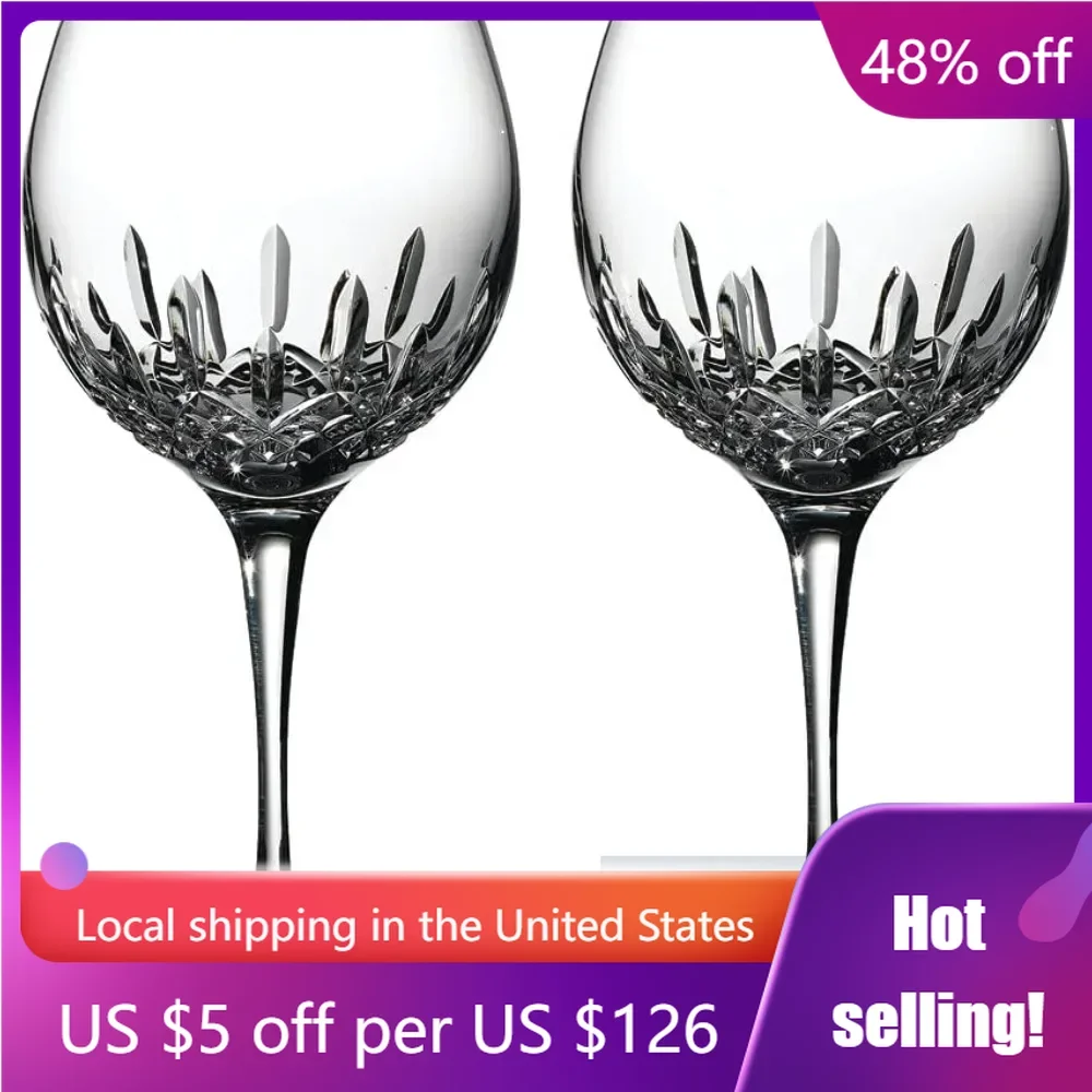 Drinking Glasses Cup Set of 2 Clear Glass Cups Set Lismore Essence Balloon Wine Glass Luxury Crystal Cups Beer Mug Drinkware Bar