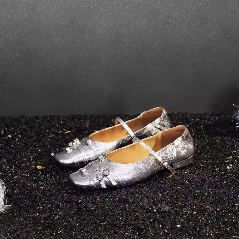 

New Women Mary Jane Shoes Exquisite Square Head Low Heels for Woman Sweet Style Lolita Casual Shoes Designer Shoes Zapatos Mujer