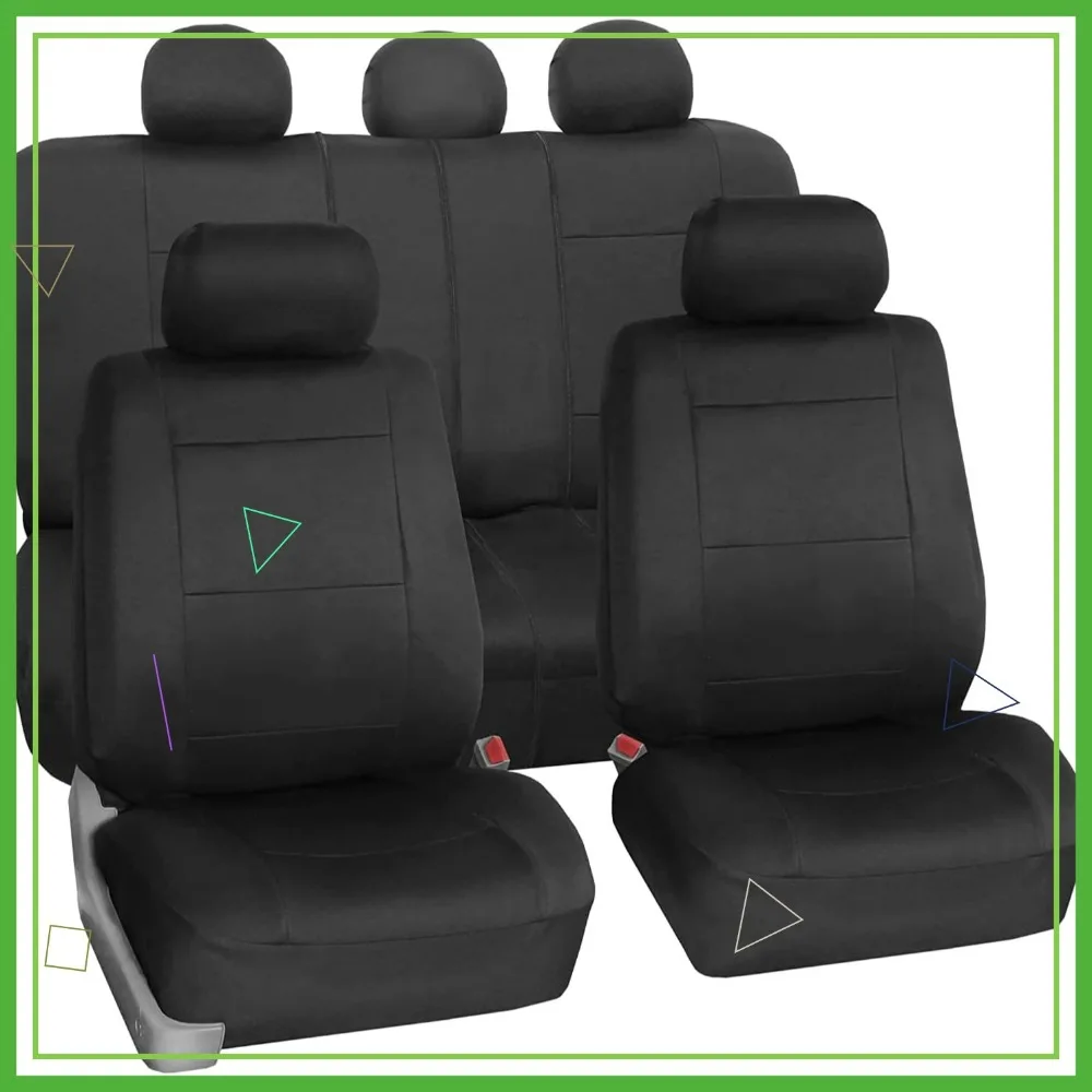 

Universal Neoprene Car Seat Covers Full Set - Airbag Compatible, Washable for SUV Sedan