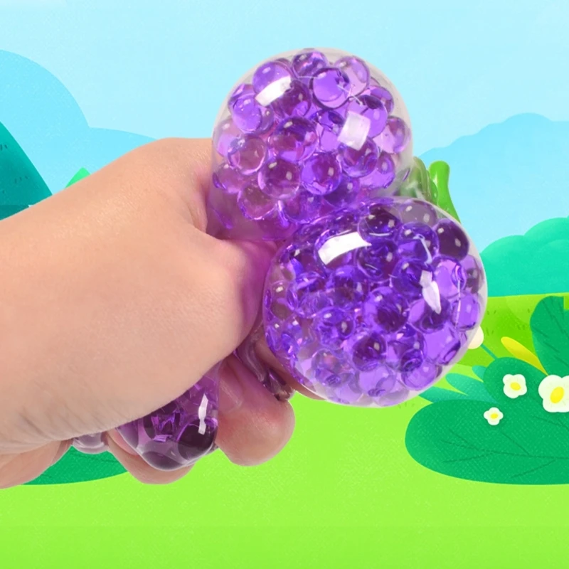 カラフルなフルーツストレスボール子供と大人のための手運動家庭や旅行のための高弾性