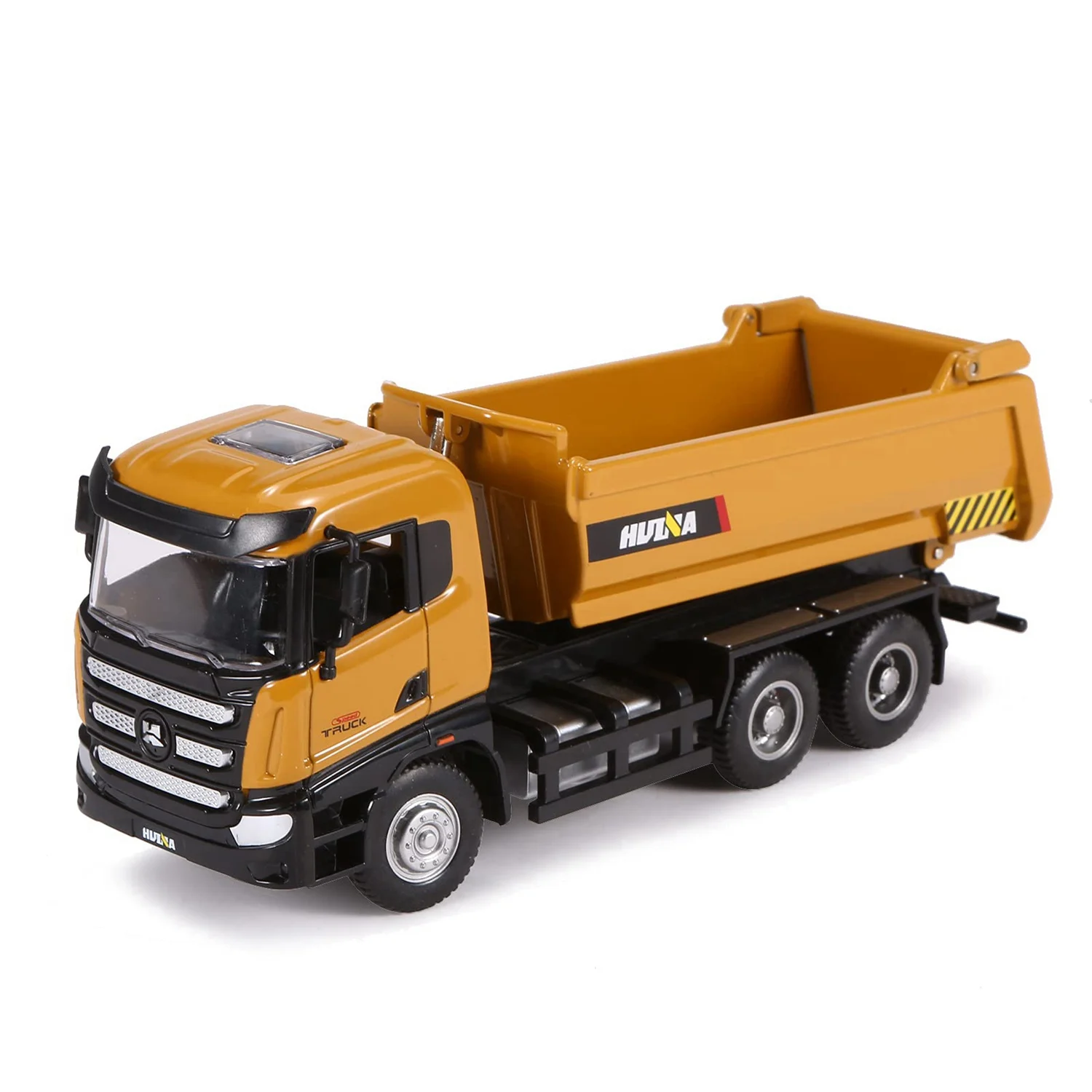 HUINA 1718 1/50 Metal Alloy Dump Truck Car Model Toy Engineering Car Vehicle Construction Car Gift for Kids Boys