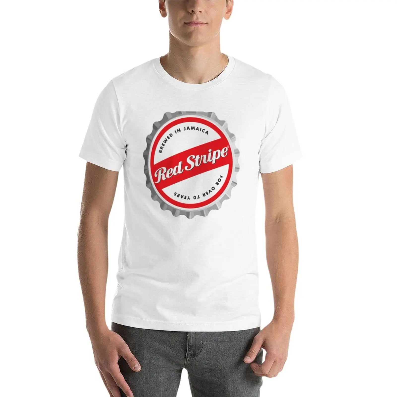 New Red Stripe Bottle Cap T-Shirt custom t shirt funny t shirts Tee shirt quick drying t-shirt t shirts for men