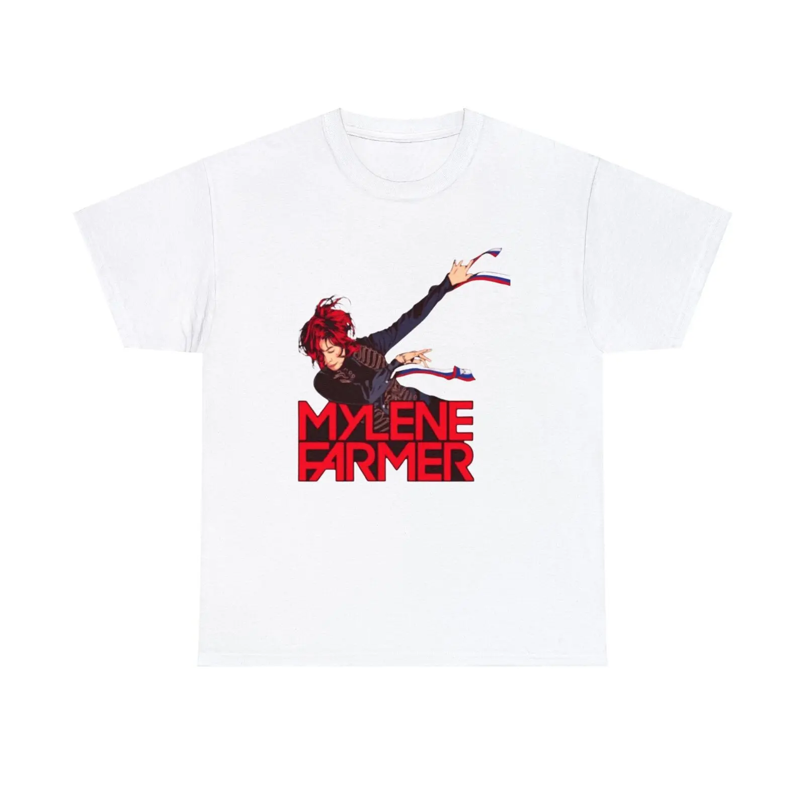 Mylène Farmer 2023 (Jeanne Gautier), Unisex Heavy Cotton Tee Casual O-Neck Tee Shirts Streetwear