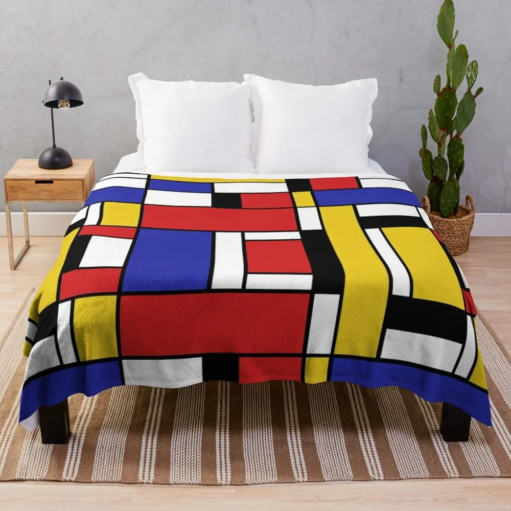 

Mondrian Art Throw Blanket Blankets For Sofas For Decorative Sofa Hairys christmas decoration Blankets