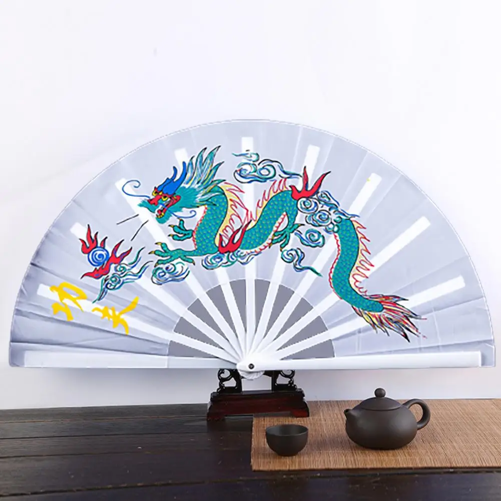 Folding Fan Chinese Style Pattern Decorative Fan For Tai Chi Classical Dance Wooden Shank Classical Dance Fan Japanese Decor